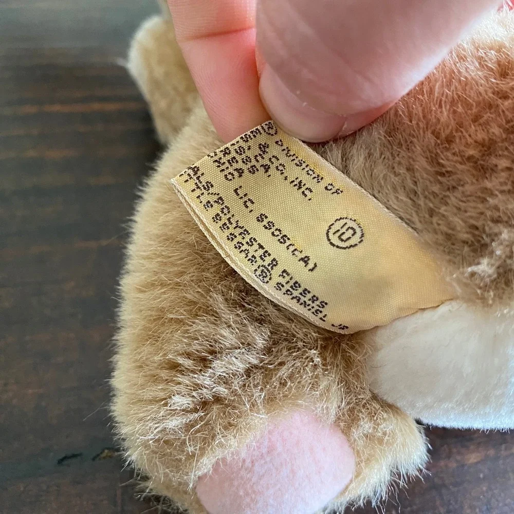 Vintage 1985 Applause Little Beggar Puppy Dog Plush Tan White‎ Floppy 8
